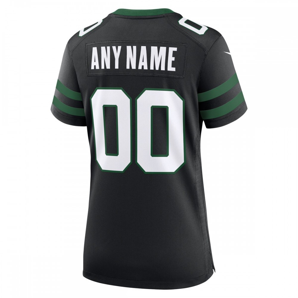 New York Jets Nike Women's Alternate Custom Game Jersey - Legacy Black-GridironStore